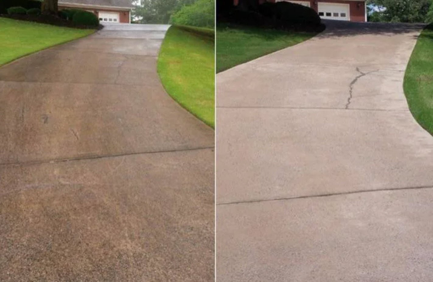 Driveway pressure wash